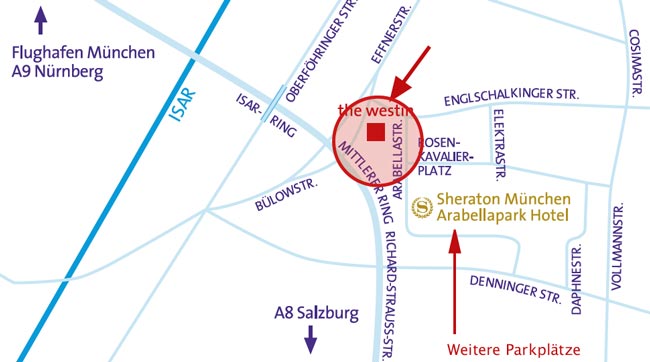 Anfahrt The Westin Grand M�nchen