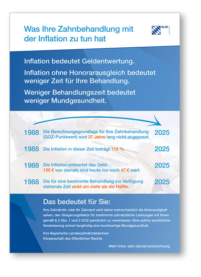 Plakat: Auch in der Zahnarztpraxis gilt: Qualit�t hat ihren Preis