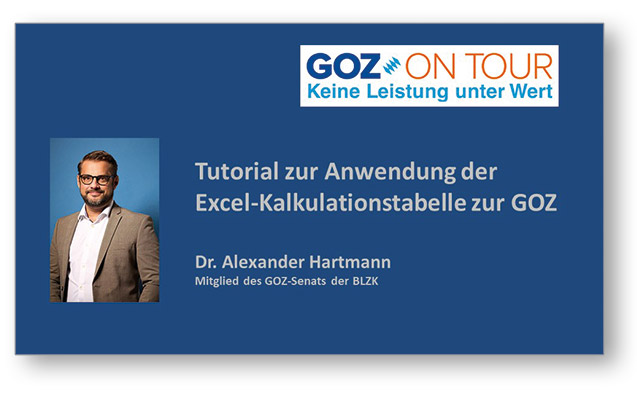 Tutorial zur Anwendung der Kalkulationstabelle